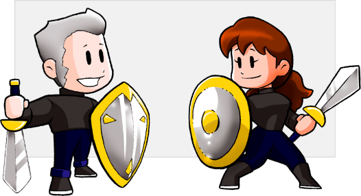 Dupla de personagens HMI ISFJ